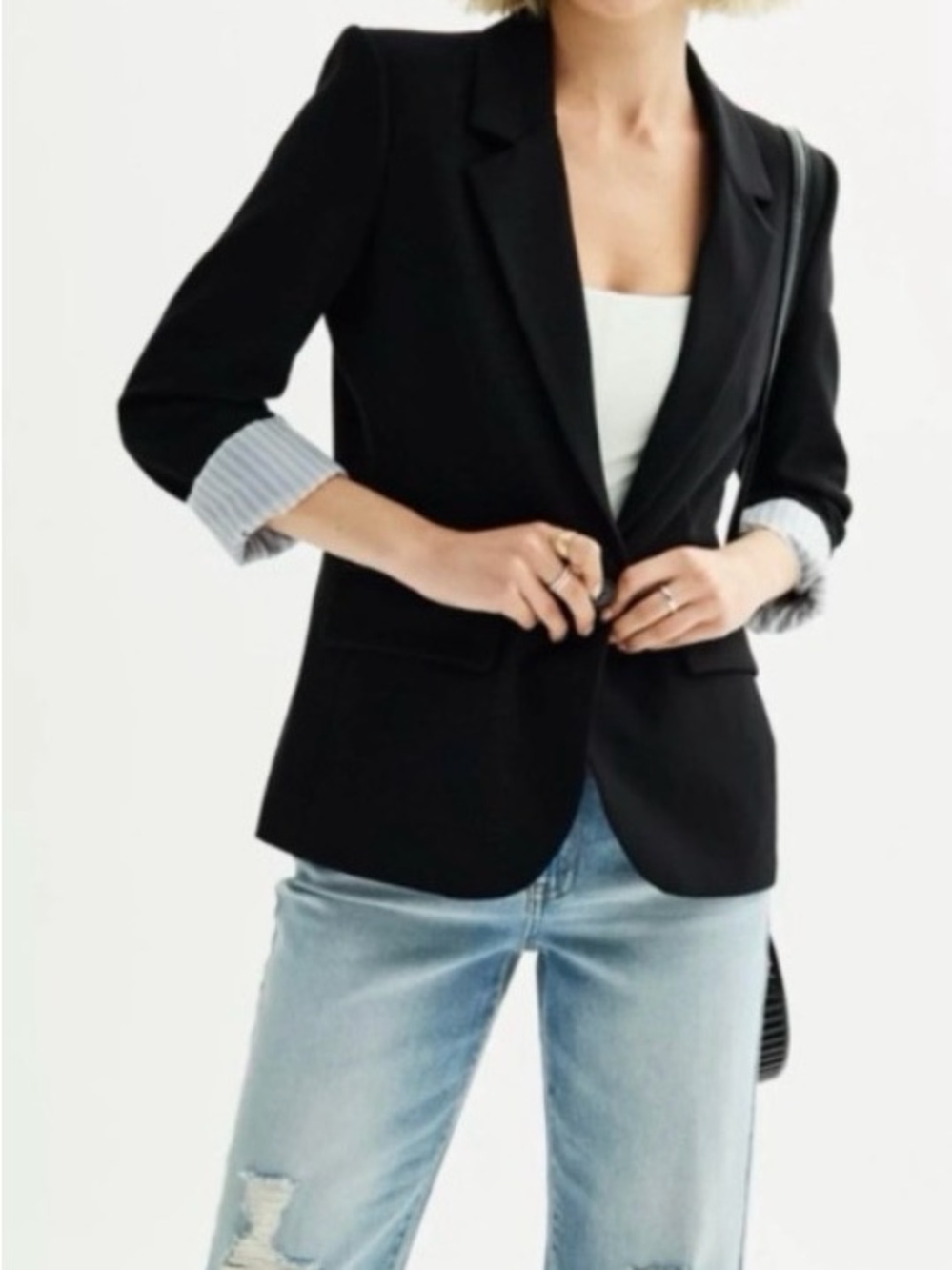 Daisy Fuentes Black Women's Tailored Blazer